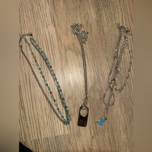 Silver and Turquoise Necklace‎ Set